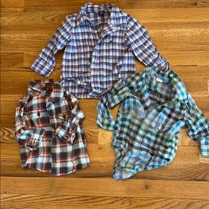 Baby gap, Oshkosh toddler button down flannels